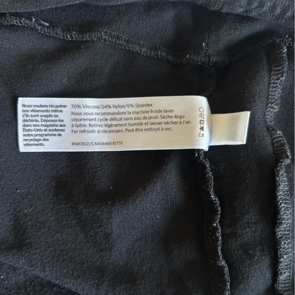 Eileen Fisher Wide Leg Classic Black Pants Leggings Size 3X Relaxed Fit - Picture 12 of 12